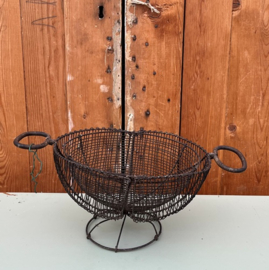 Draadmand metaal eiermand Frankrijk origineel