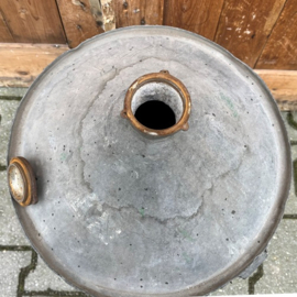 Bus kan ton zink oud brocante hoogte 70 cm