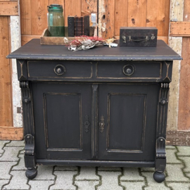 Commode lage kast zwart 92,5 cm VERKOCHT