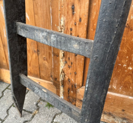 Houten ladder trap 6 treden zwart decoratie