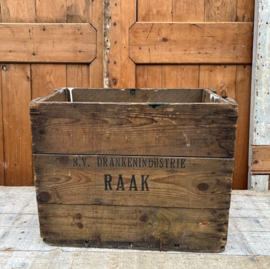 Flessenkrat RAAK hout voor 12 fles origineel