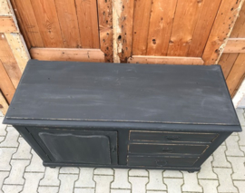 Commode lage kast brocante grijs VERKOCHT