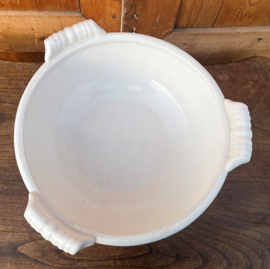 Schaal op voet wit diameter 34 cm VERKOCHT