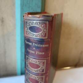 Oud boek 1885 rug van leer Frans VERKOCHT