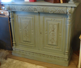 Buffetkast servies kast keuken groen brocante VERKOCHT
