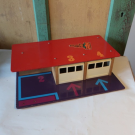 Garage speelgoed hout origineel 40 x 27 x 10,5
