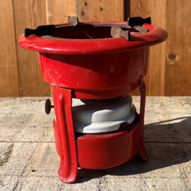 Petroleumstel emaille rood Ø 18 cm origineel