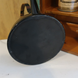 Pot emaille theepot zwart diameter 18 cm