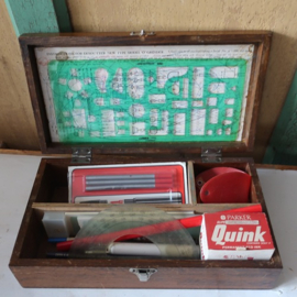 Tekendoos kist hout origineel 28 cm VERKOCHT