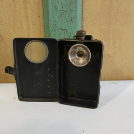 Zaklamp PTT metaal vintage origineel 7 x 11 x 3 cm