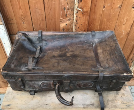 Koffer leer bruin 76 x 42 cm MATIG reiskoffer