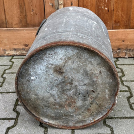 Bus kan ton zink oud brocante hoogte 70 cm