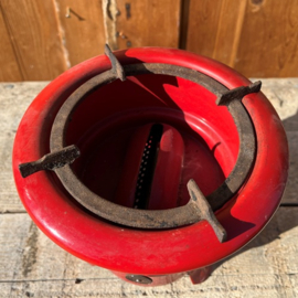Petroleumstel emaille rood Ø 18 cm origineel