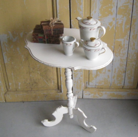 Wijntafel haltafel wit brocante Frankrijk VERKOCHT