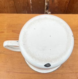 Maatbeker 3 liter emaille wit VERKOCHT