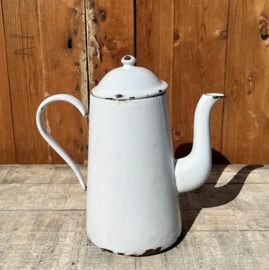 Koffiekan koffie pot emaille wit Ø 19 cm