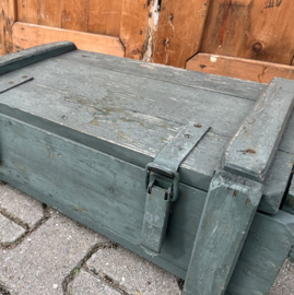 Houten kist legerkist munitie VERKOCHT