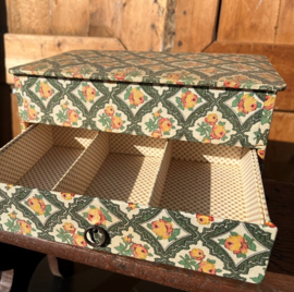 Ladekastje stoffen bekleding sieraden 26 cm