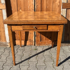 Eettafel met la 1930 origineel uitschuif VERKOCHT