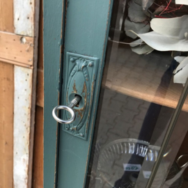 Vitrine kast groen vintage sier wand VERKOCHT