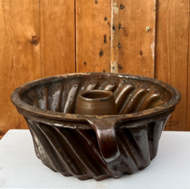 Puddingvorm aardewerk bruin tulband Ø 24 cm