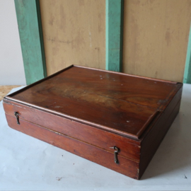 Backgammon kist speelkist antiek hout