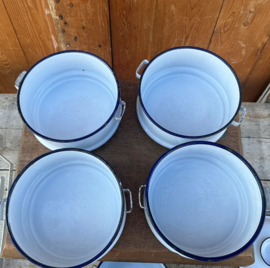 Emaille lunchtrommel tiffin dabba 5 bakken