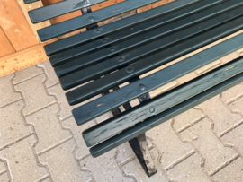 Tuinbank 150 cm breed metaal hout VERKOCHT