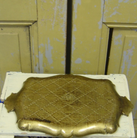Dienblad serveer brons goud blauw VERKOCHT
