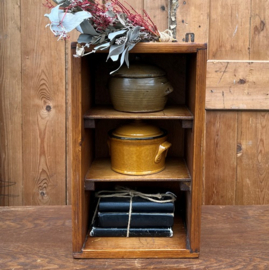 Kastje boeken wand hang kast hout VERKOCHT