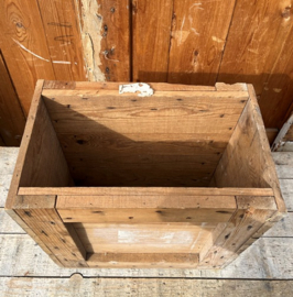 Houten kist legerkist leger 40 x 25 x 39 tekst