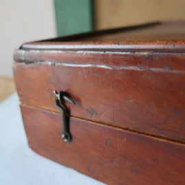 Backgammon kist speelkist antiek hout