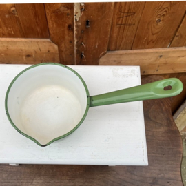Steelpan emaille groen Ø 13 cm VERKOCHT