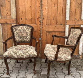 Stoelen antiek origineel Goblain stof