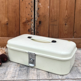 Broodtrommel klein metaal Brabantia wit creme