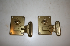 Sloten sluitingen koffer antiek retro messing koper set VERKOCHT