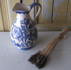 Lampet kan vaas wit blauw origineel VERKOCHT