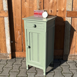 Nachtkastje hout groen 1930 halkastje
