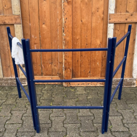 Wasrek hout blauw handdoek rek droogrek