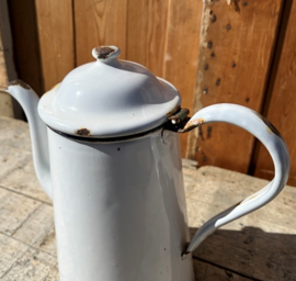 Koffiekan koffie pot emaille wit VERKOCHT
