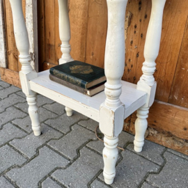 Halkast nachtkastje wit brocante VERKOCHT