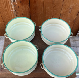 Emaille lunchtrommel tiffin dabba creme