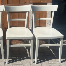 Stoel cafestoel eetkamerstoel hout grijs