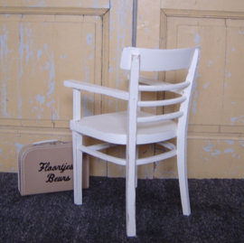 Kinderstoel wit brocante stoeltje hout VERKOCHT