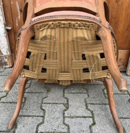 Dames fauteuil stoffen bekleding 1930