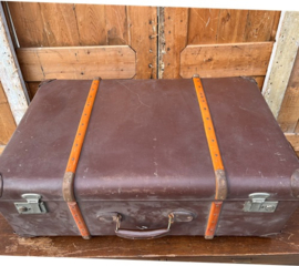 Kist koffer houten latten hutkoffer VERKOCHT