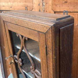 Vitrine kast 1930 origineel sier pronk 81 hoog