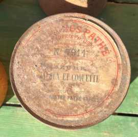 Cylindres Pathe 1900 in koker grammo Patho foon