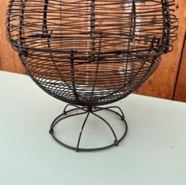 Draadmand metaal eiermand Frankrijk origineel