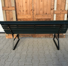 Tuinbank 150 cm breed metaal hout VERKOCHT